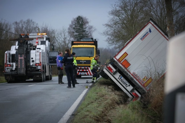 В Германии белорус на фуре съехал с дороги и врезался в дерево
