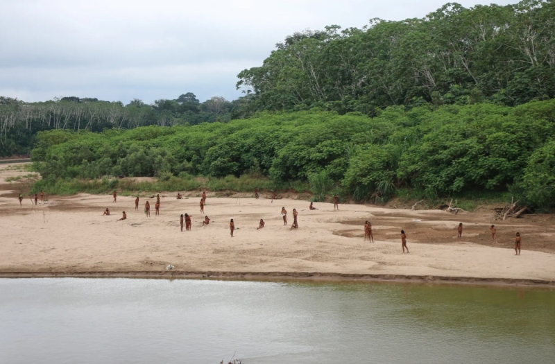 Одно из крупнейших племен, отказывающихся от контакта с цивилизацией, попало в объектив камер